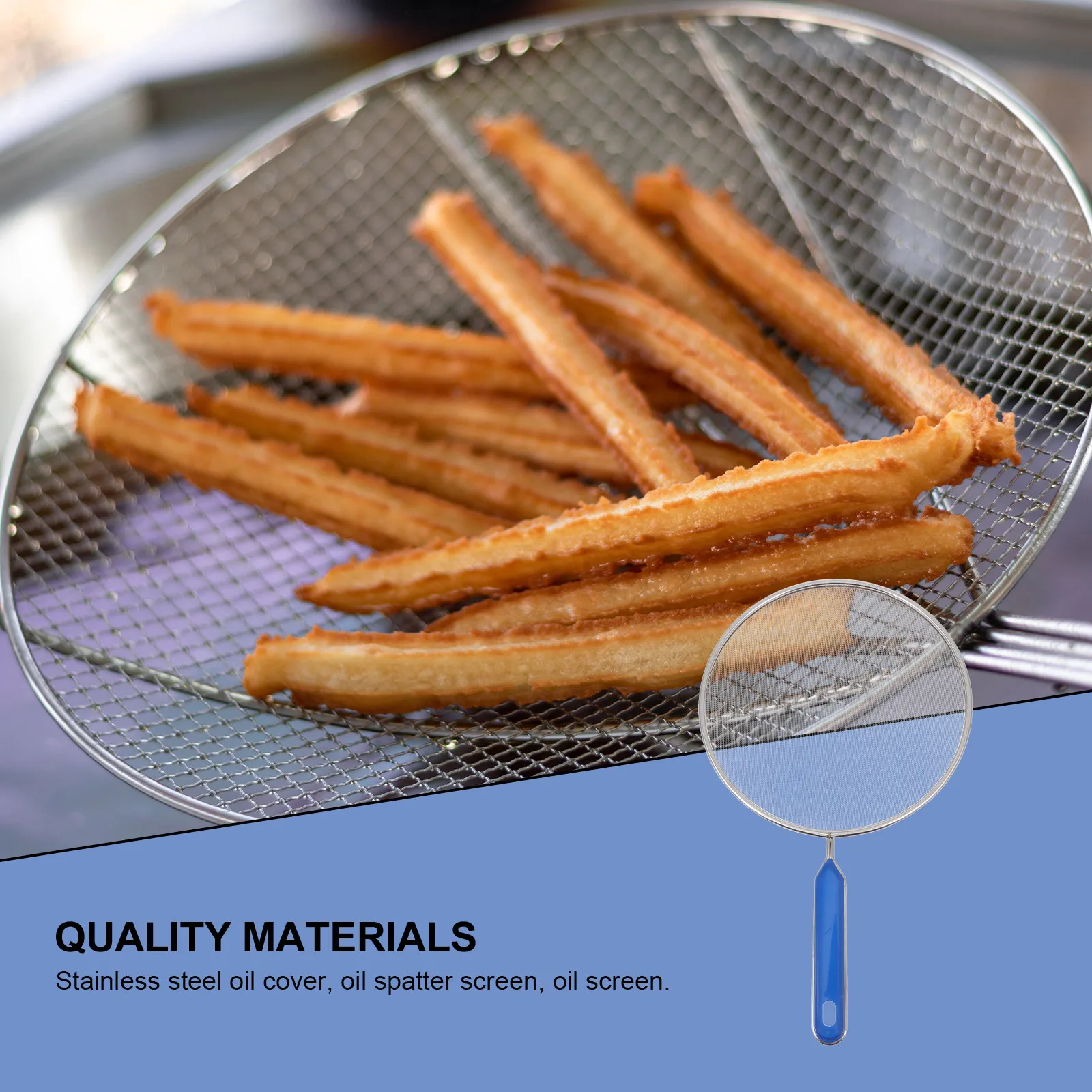 Stainless Steel Oil Splash Screen Mesh Filter Lids for Frying Pans – 3pcs Heat-Resistant Anti-Spill Cooking Supplies