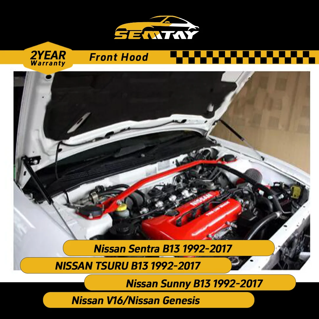 

Стойки капота SEMTAY для 1992-2017 Nissan V16/Genesis/Sentra/TSURU/Sunny B13, поддержка подъема капота, пружинные амортизаторы, аксессуары