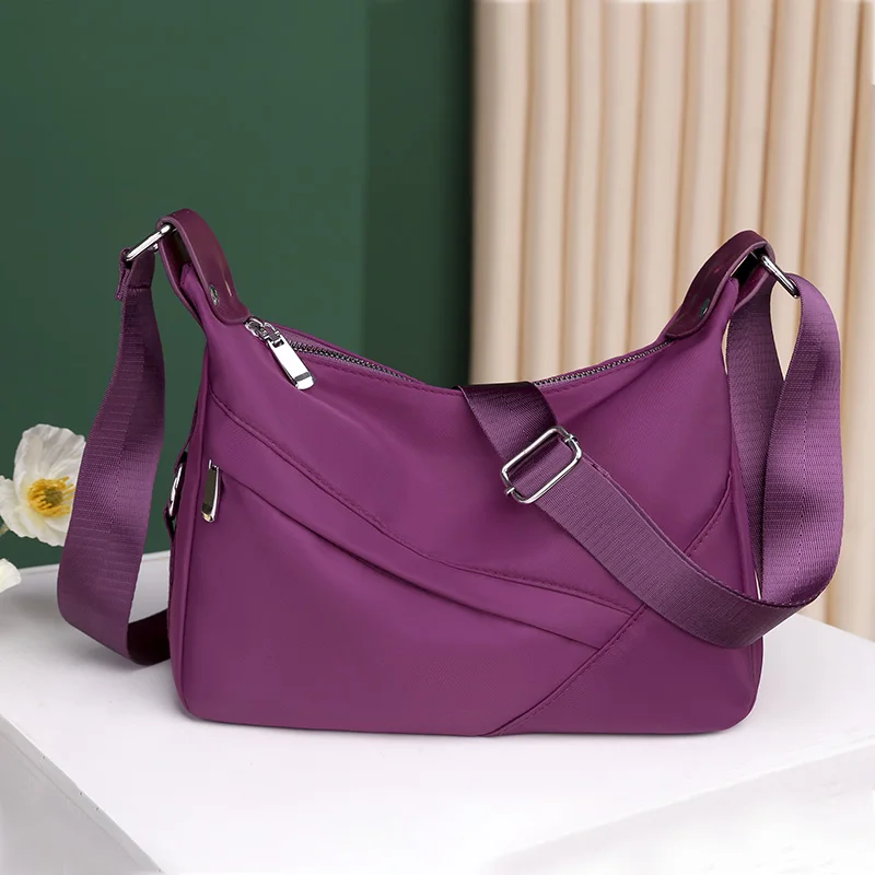 New Nylon Beach Tote Bag Fashion Womens Handbag Tote Oxford Shoulder Bags Female Waterproof Dumplings Folding Shopping Bag 2021