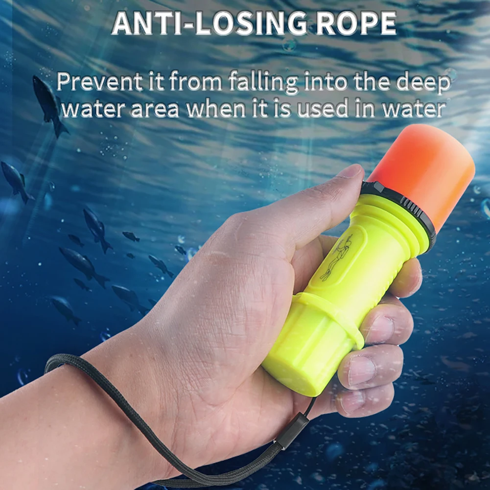 400 Lumen Scuba Diving Flashlight Dive Torch Snorkeling Light 3 Modes IPX8 Waterproof Underwater Waterproof LED Flashlight