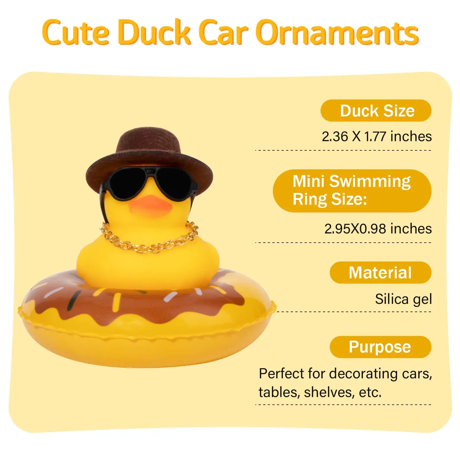 10-100pcs   Rubber Ducks Dashboard Decorations Bath Pool Toys Birthday Gifts Party Favors
