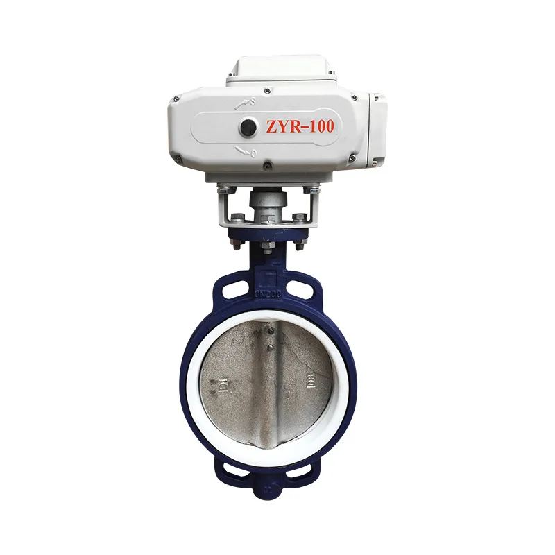 

Electric Clip-on PTFE Sealed Butterfly Valve, Alkali Corrosion Regulation Electric Fluorine-Lined Clip-on Butterfly Valve