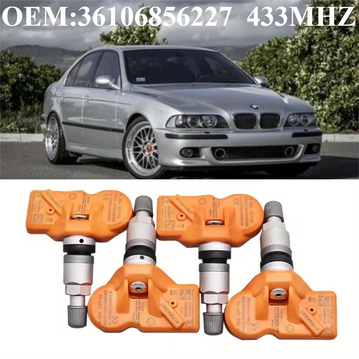 

1/4Pcs OEM#36106856227 #433MHZ TPMS/TIRE PRESSURE SENSOR For#BMW:M3/M5/M6#MINI:CABRIO/CLUBMAN/COUPE/COUNTRYMAN#ALBINA:XD3 WRAITH