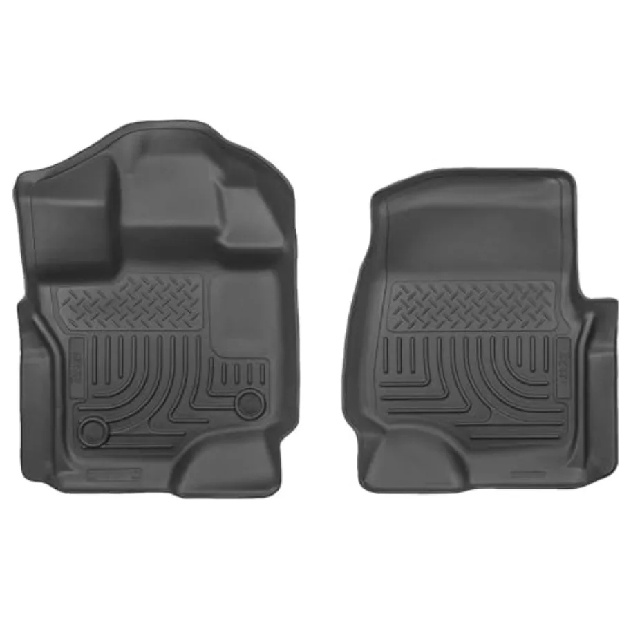 

Weatherbeater Floor Mats for 2015-2025 F-150 SUPERCREW SUPERCAB Only Front Row 2-Piece Black Durable Rubber Mat with Premium F