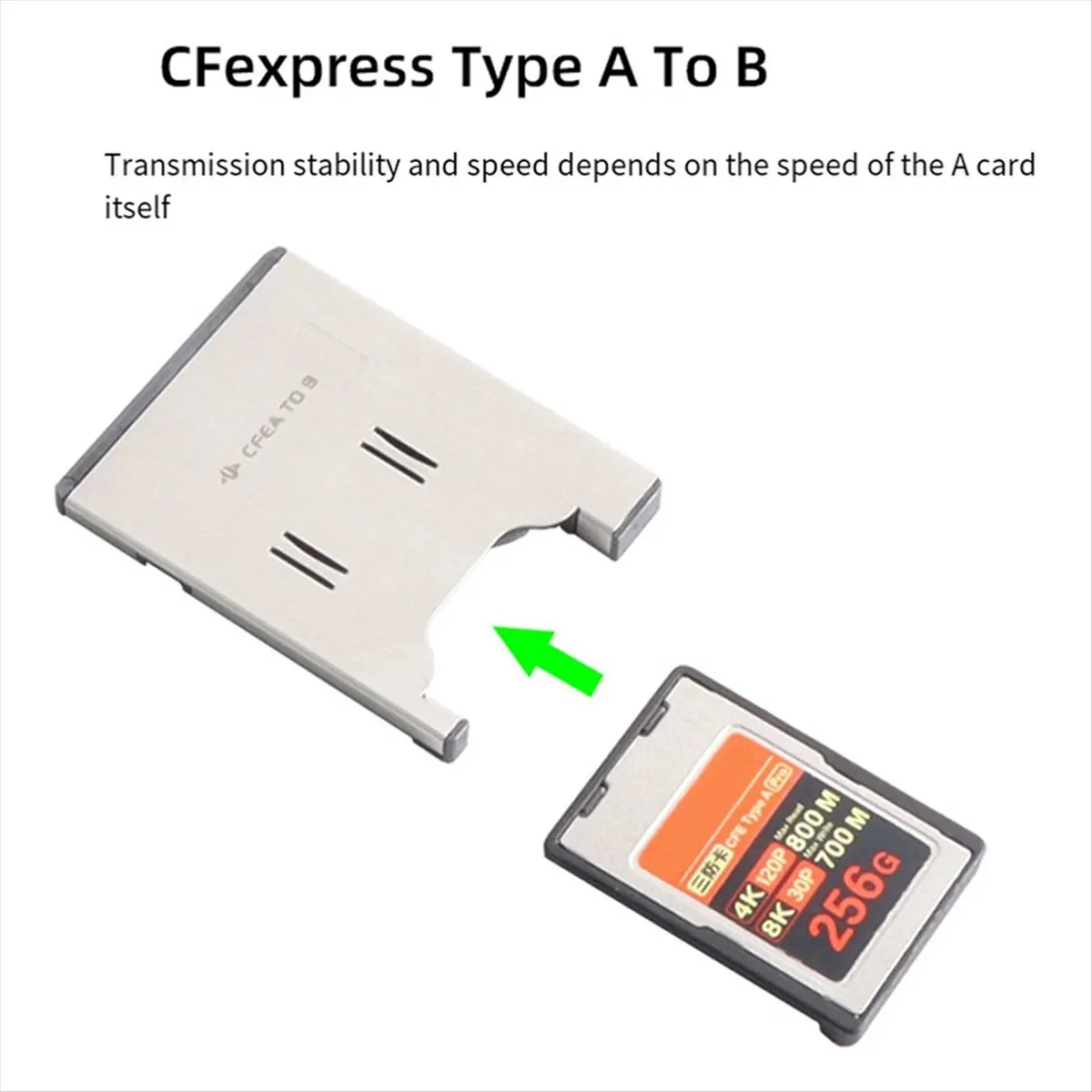 A40I CFexpress Type A Memory Card to CFe Type B Card Holder Adapter XQD Memory Card NVMe Converter CFexA to B