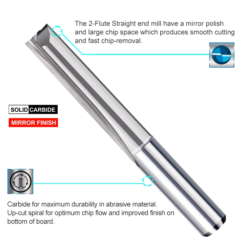 Hartmetall-schaftfräser 10 stücke 3,175mm Schaft CNC Router Bit 2 Flöte Gerade Slot BitMilling Cutter für Holz MDF kunststoff CNC Cutter