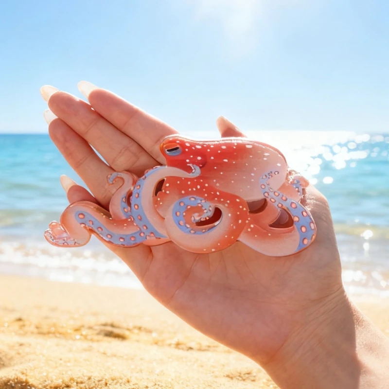 

2025 NEW Ocean Series Octopus Hair Claw Acetate Claw Clips Summer Beach Trendy Hair Clips for Women Girls INS Hair Accessories