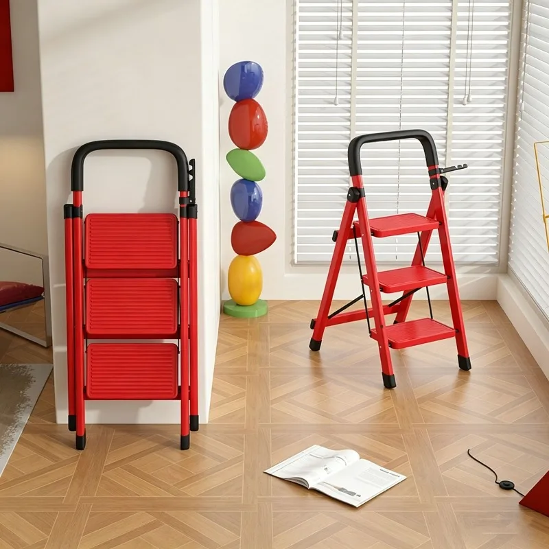 New Household Square Folding Ladder 4 5 Steps Multi Purpose Carbon Steel A Frame Gift Multi Functional Step Ladder Folding