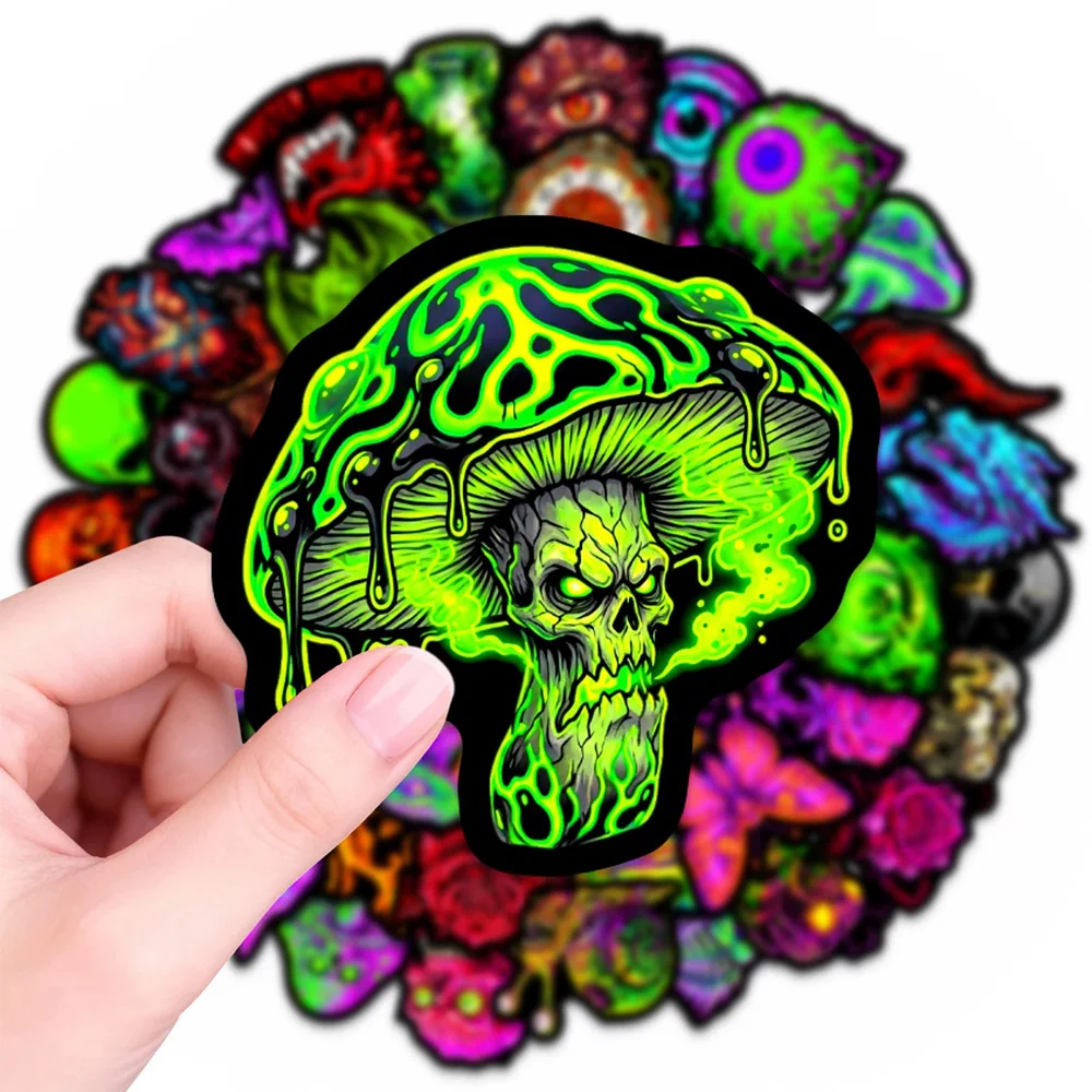 

10/30/50pcs Horror Gothic Skull Demon Cartoon Stickers DIY Guita Phone Skateboard Laptop Cool Personalized Graffiti Decals Pack