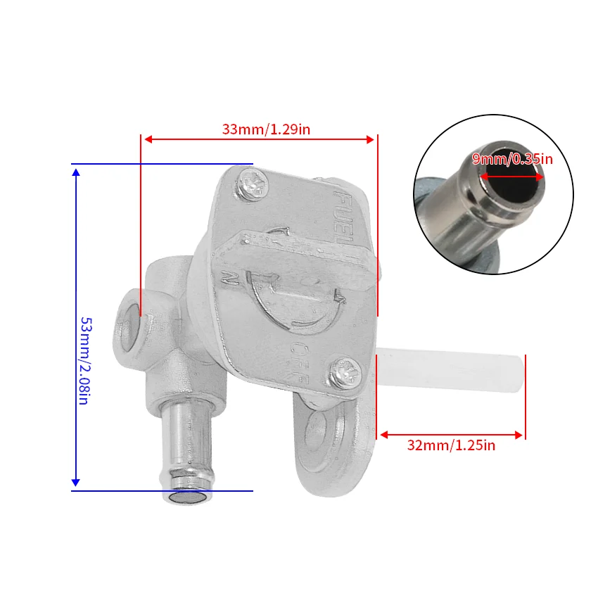 Moto Gas Fuel Petcock Tap Valve Switch Pump For Yamaha YZ80 YZ125 YZ250 YZ490 FZS600 FZS1000 WR250Z   2VN-24500-00  2VN-24500-01