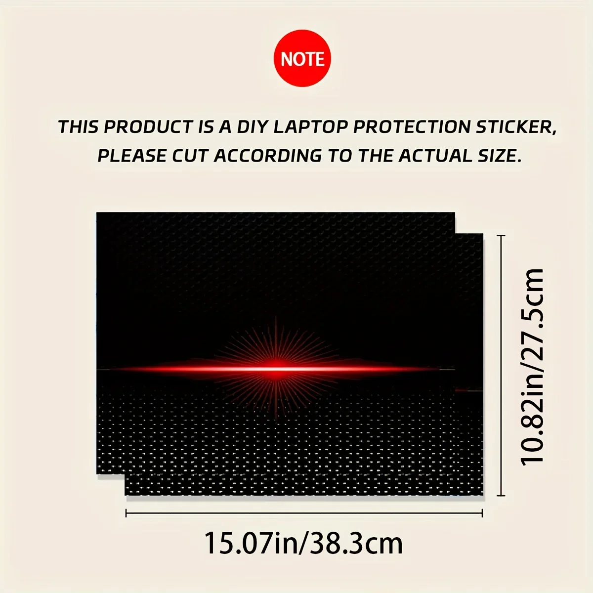 2-Piece Laptop Art Decal Tech Sense Pattern Case, Universal Netbook Skin Sticker Non-reusable Laptop Skin Sticker Decal