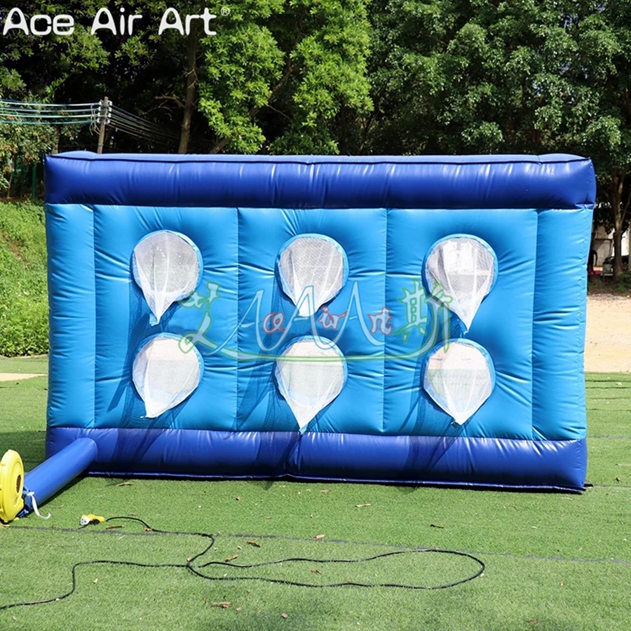 Equipamento de jogo de arremesso de futebol inflável porta a porta para brincar/amuscoli infantis com soprador de ar fabricado na China