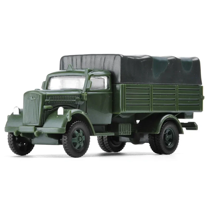 2PCS/Set 1/72 Lightning Truck Glue Free Block Building Army Truck Static Model