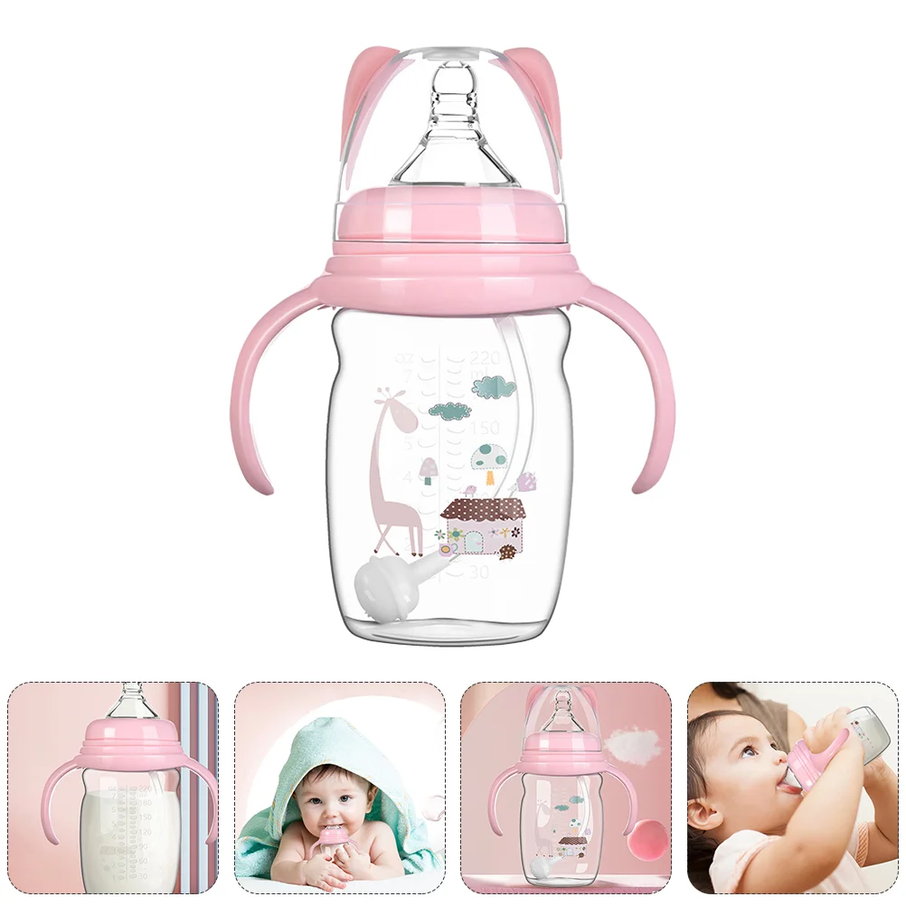 Straw Bottle Water Bottles Milk Cup Kids Baby Anti-fall Drinking Toddler Plastic Newborn