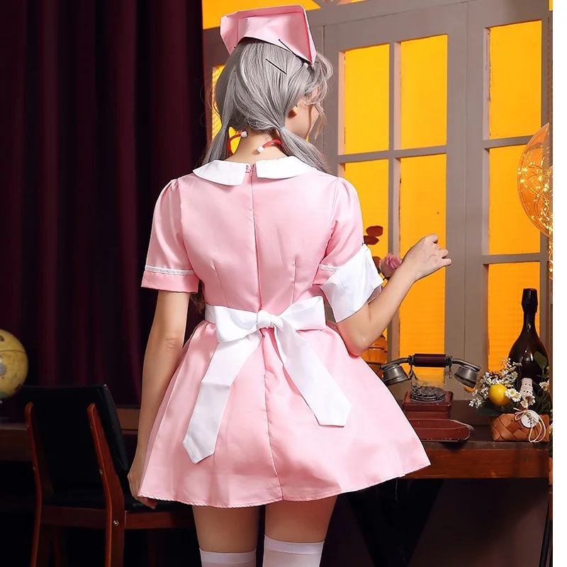 Pink Nurse Maid loween Costume Role Play Clothes Healtare Profional orm Skirt TING Other Apparel 2025 Autumn