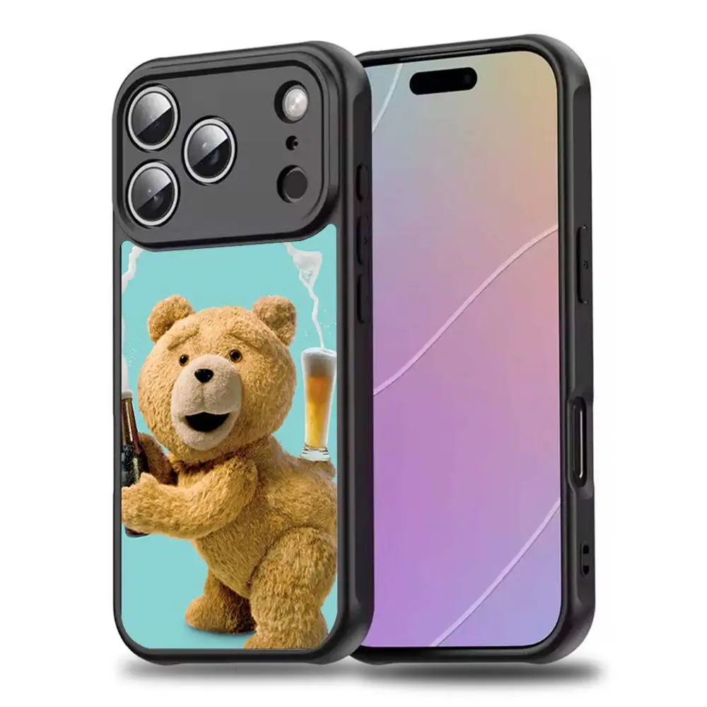 Teddy B-Bear película T-Ted para iPhone 11,12,13,14,15,16,17,Pro,Max,Plus,Mini,SE4,E funda para teléfono carga inalámbrica Magsafe magnética