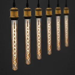 TIANFAN-bombilla Led larga de 300mm, T32 filamento en espiral, 4W, regulable, Edison, especial, decorativa, 110V, 220V
