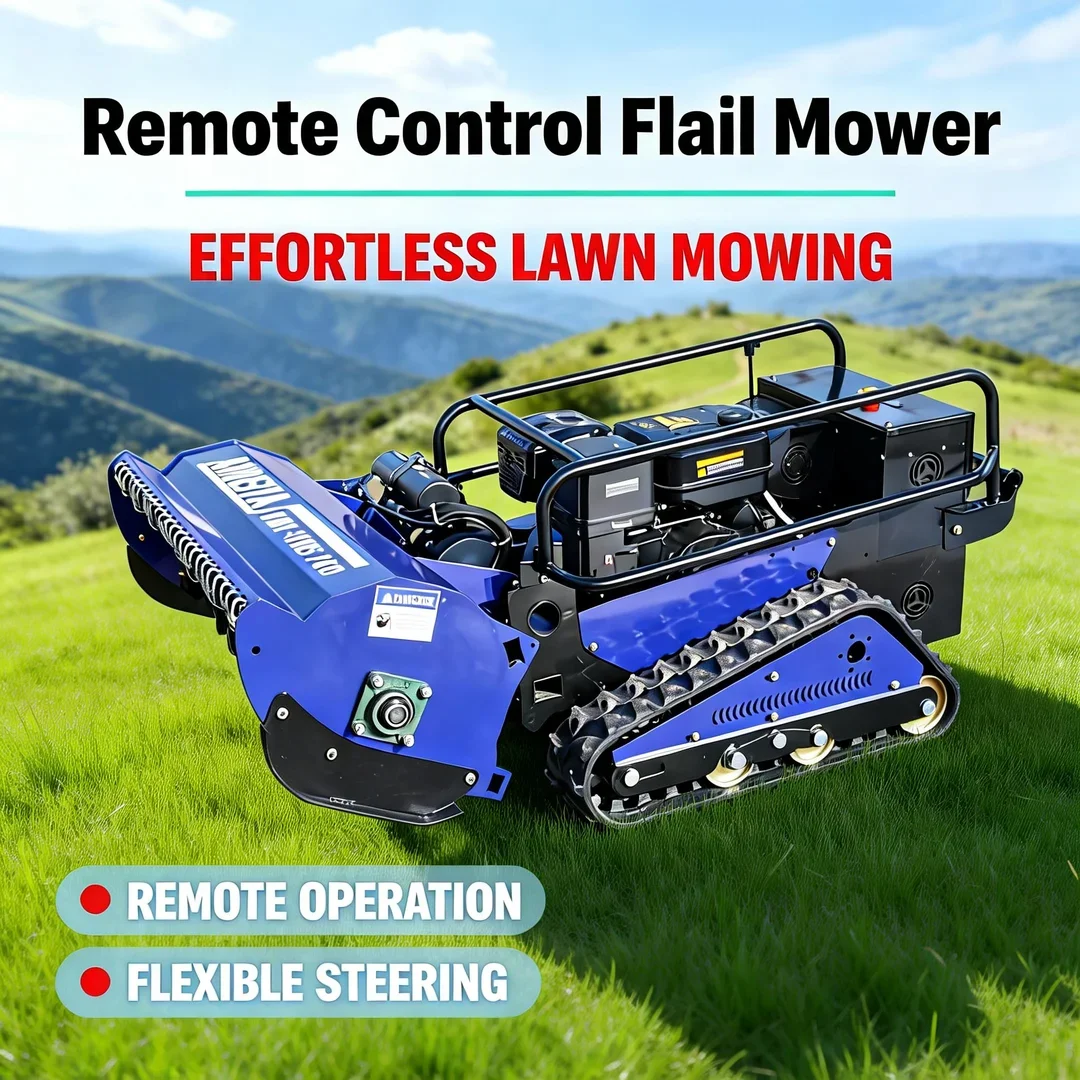 

Customized Heavy Duty E-Start Flail Lawn Mower 459CC Engine EPA Euro V Certified Remote Control Agriculture Forestry Weeding