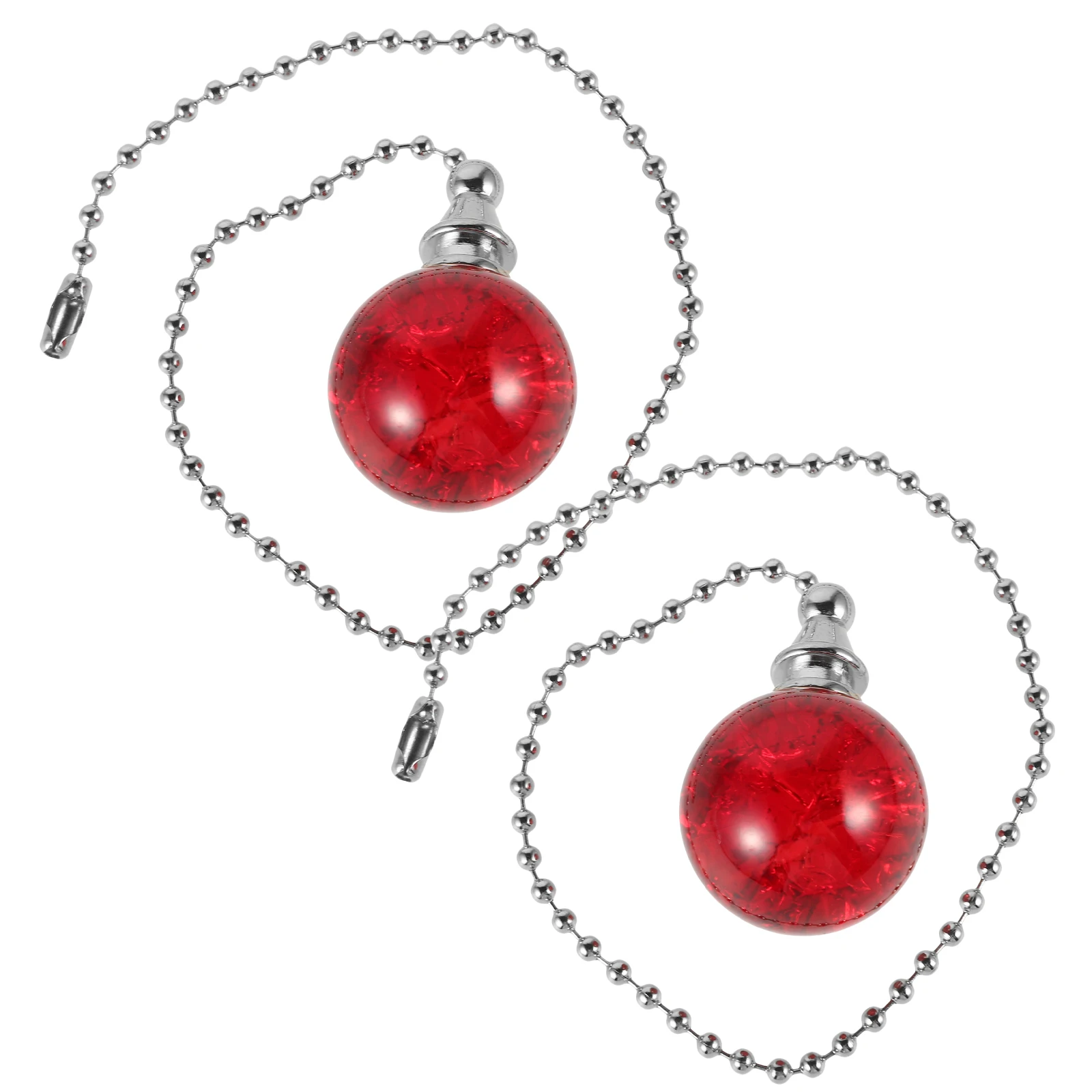 

2pcs Ceiling Fan Extension Beaded Pull Replacement For Light Fixtures Crystal Ball Pendant Pull Pendant Extension Lamp