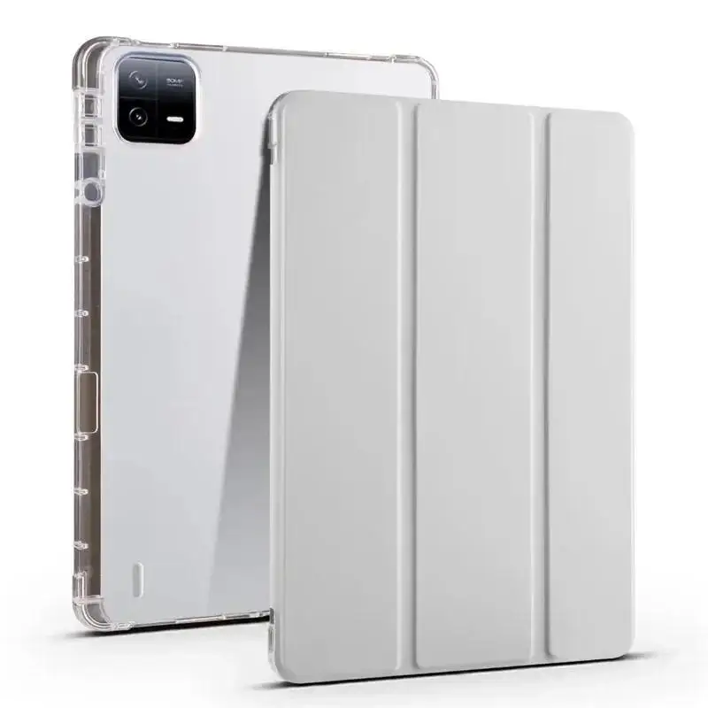 

Soft TPU Transparent Case for Xiaomi Pad 8 Pro 11.2 2025 11.2 inch with Pencil Holder Stand Casing