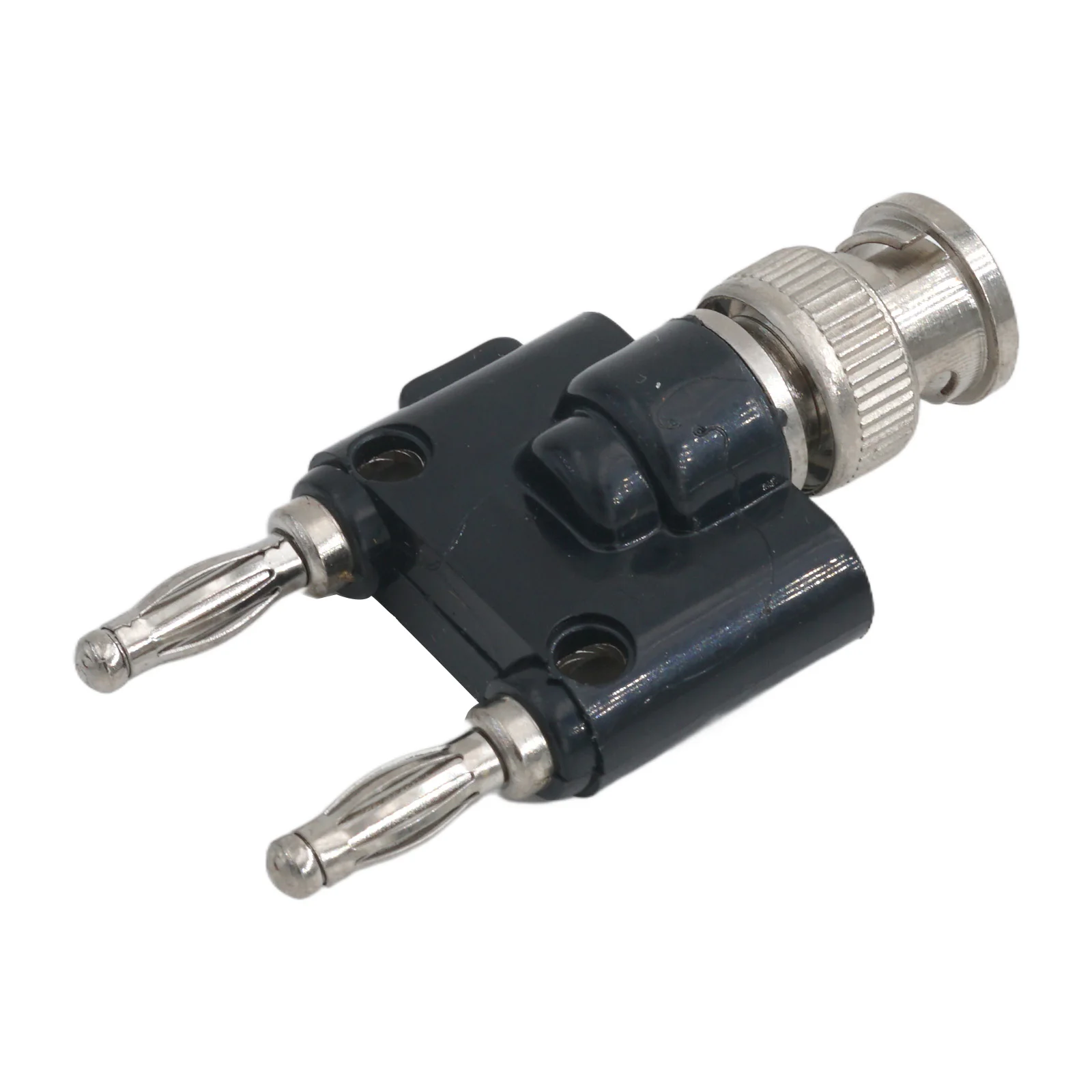 1pcs BNC Male Plug to 2X 4mm Dual Banana Female Jack Socket Binding Post RF Coax Coaxial Splitter Connector Adap