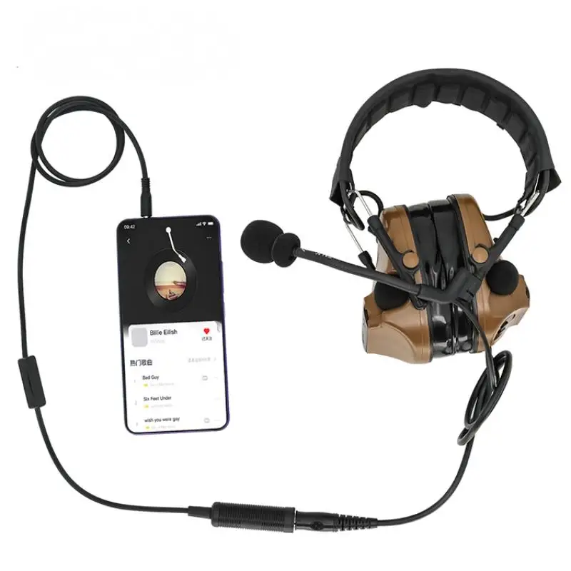 Tactische headset-adapter Telefoonstekker 3,5 mm mini-telefoon PTT voor COMTAC enz. Headset
