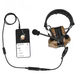 Tactical Headset Adapter Phone Plug 3.5 Mm Mini Phone PTT for COMTAC etc Headset MP3 Music Adapter