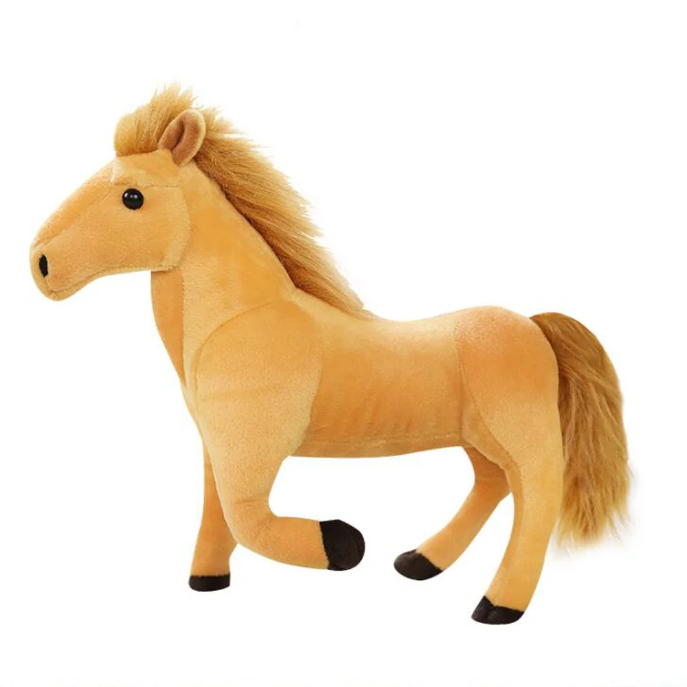 Cartoon Simulation White Black Horse Stuffed Children Plush Toy