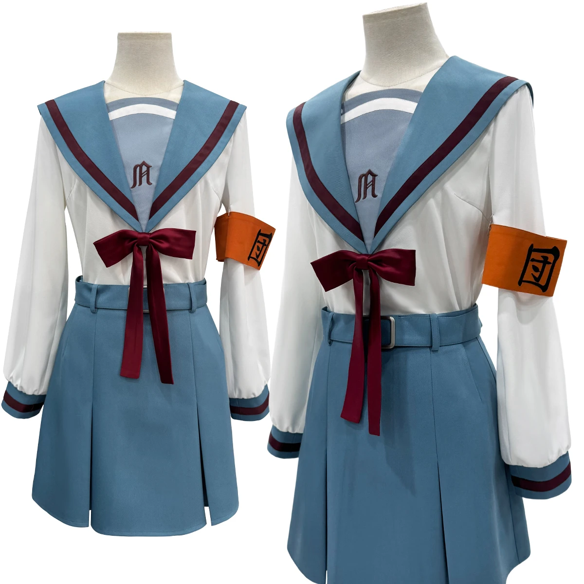 

HOLOUN Haruhi Suzumiya Cosplay Costume The Melancholy of Haruhi Suzumiya Anime Halloween Christmas JK Skirt School Uniform Daily