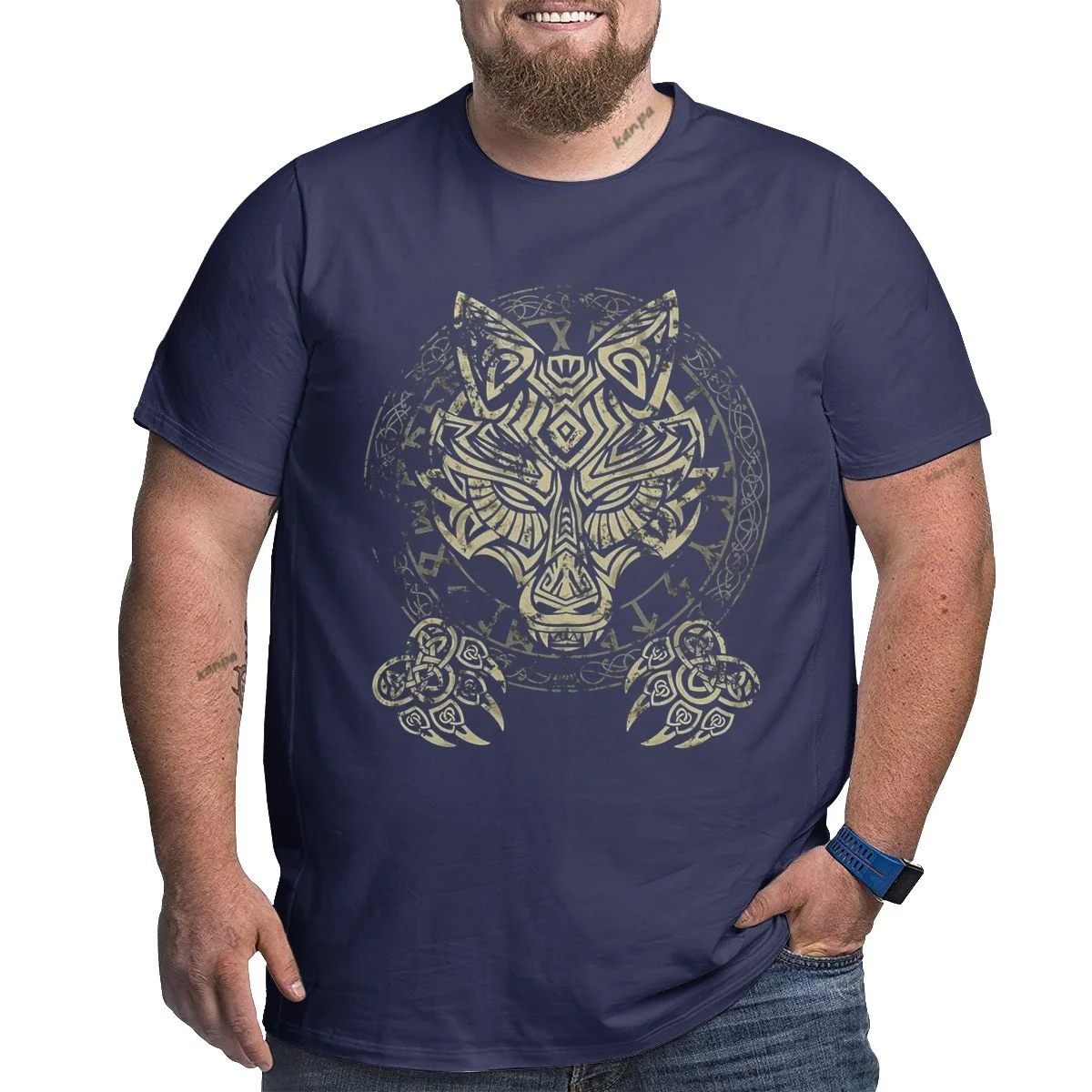 Футболка мужская с коротким рукавом и круглым вырезом, 100% хлопок, 6xl 5xl