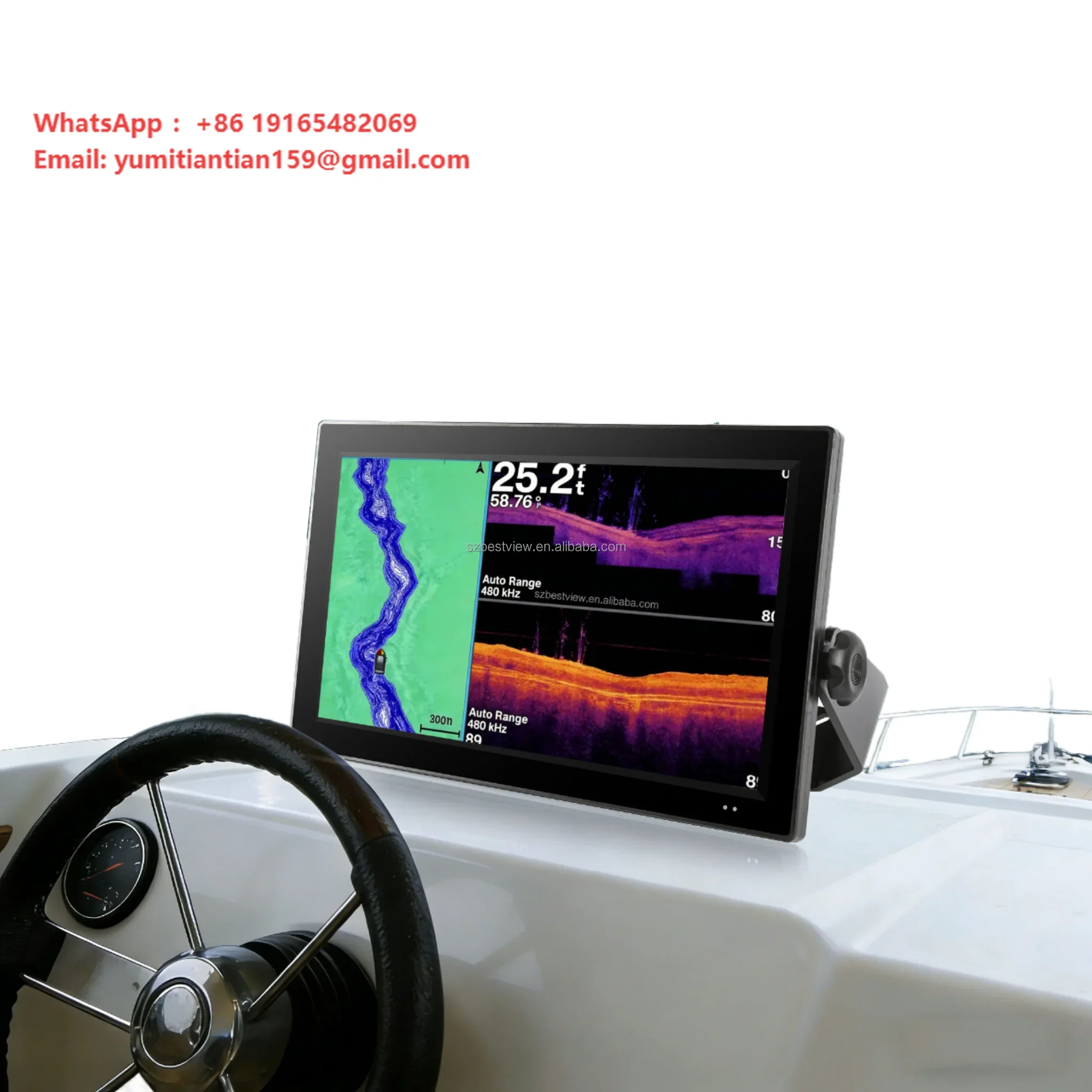 IP67 Marine Touchscreen Display 15.6 Inch 1920x1080 Sunlight Readable Waterproof Monitor 1500 Nits