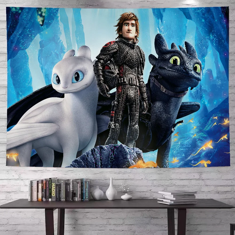 

Dragon T-Toothless Anime Colorful Tapestry Wall Hanging Cheap Hippie Bohemian Wall Tapestries Mandala Wall Hanging Sheets