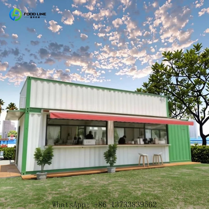 Customized Outdoor Kitchen Shipping Container Portable Outdoor Paperback Prefabricated Mobile Store Custom Color and Size