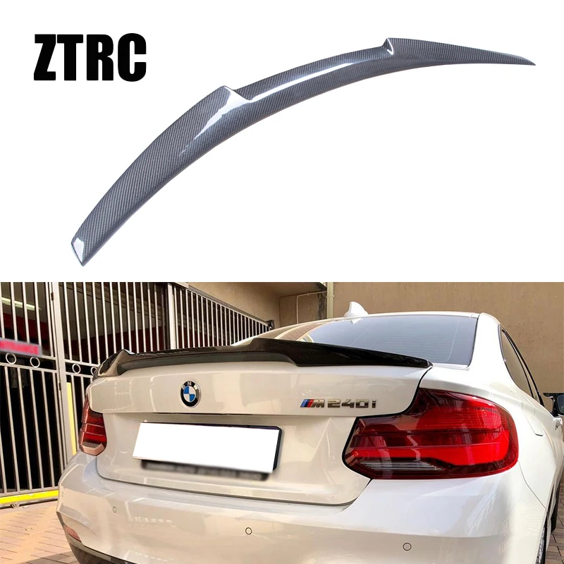 

For BMW 2 Series F22 M4 Style Carbon Fiber Rear Spoiler Trunk Wing 2014-2020