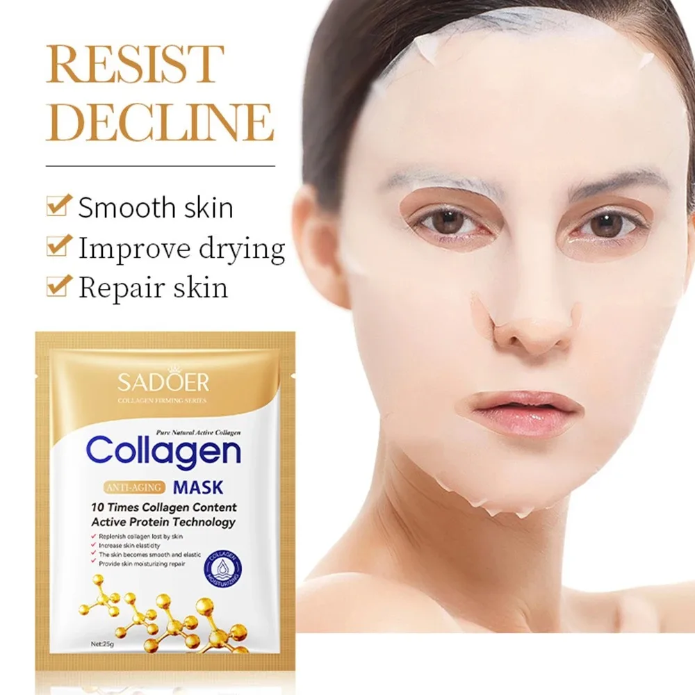 SADOER Collagen Skin Care Serie Collagen Facial Mask Moisturizing Anti-aging Repair Brightening Skin Facial Mask Facial Skincare