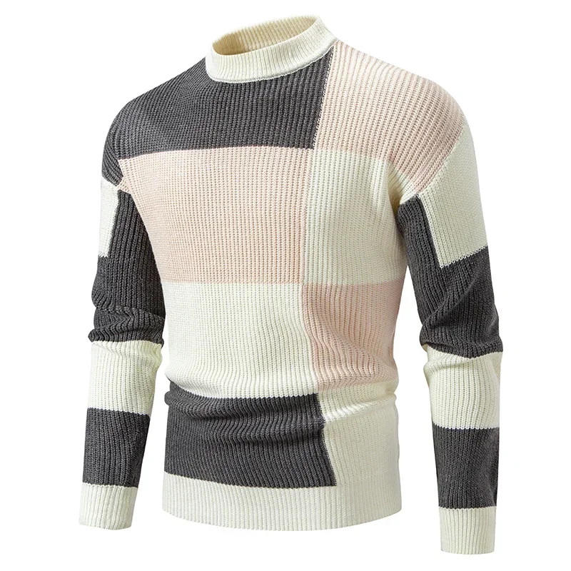 Men's New Autumn and Winter Casual Warm  Sweater Knit Multicolor Trends Tops