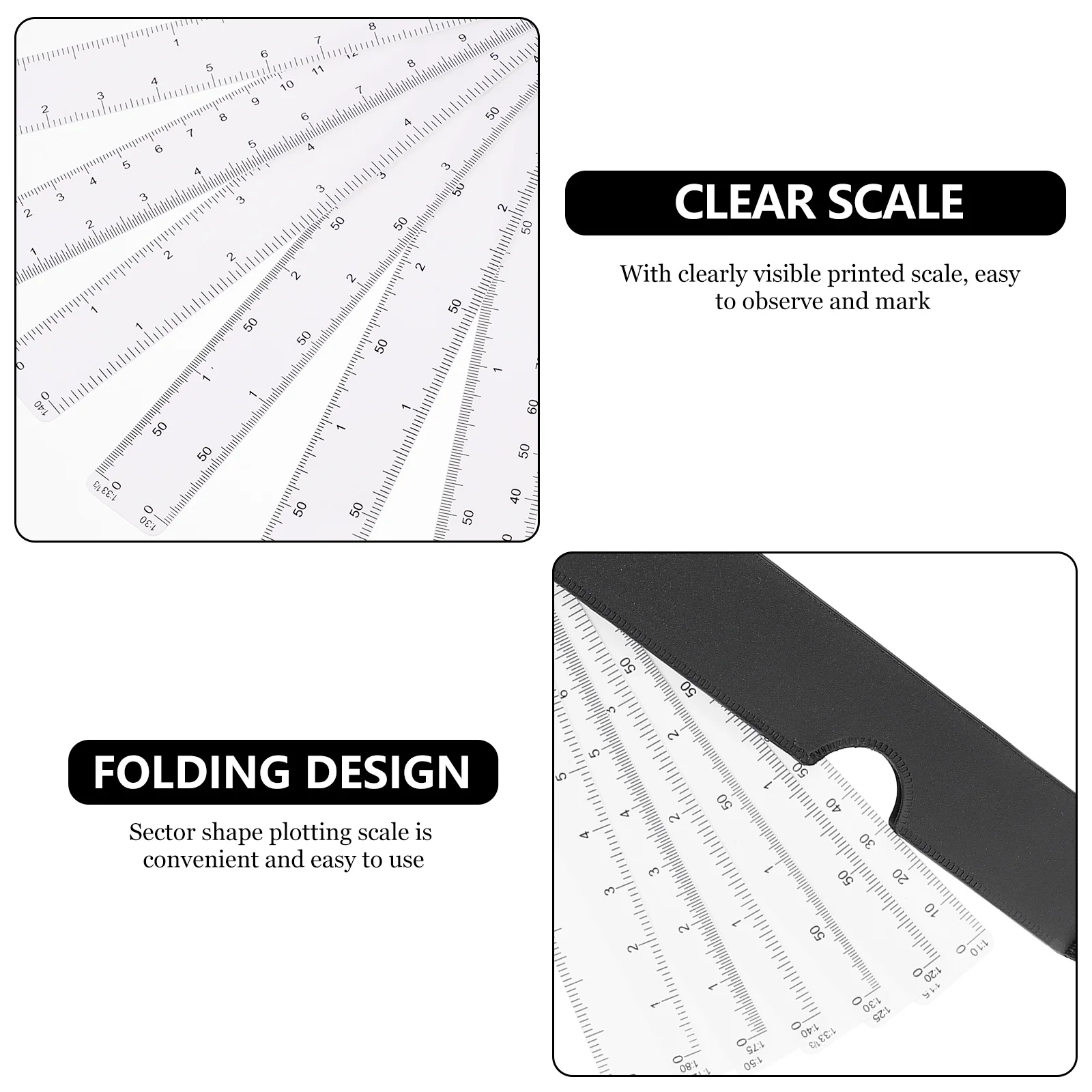 

Multifunctional Scales Plastic Foldable Perfect Drawing Painting Professional Design Ruler Students Artists