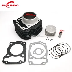 61mm Bore Cylinder Piston Kit for Honda CBF190 CBF190TR CB190R CB190X CB 190X 190R WH175 SDH175-6-7-10-11 Motorcycle