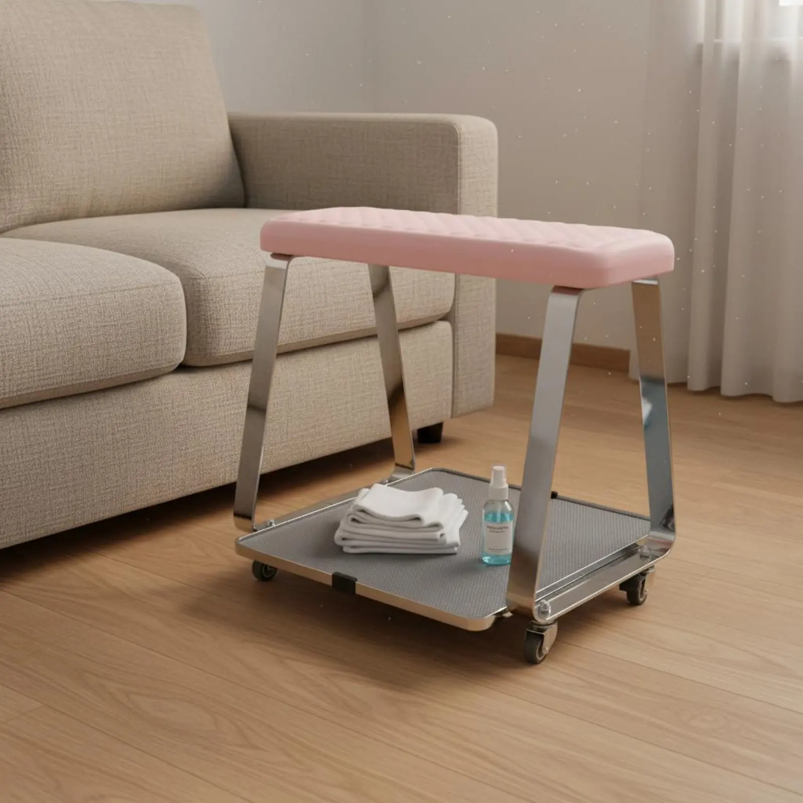 pedicure-foot-rest-with-tray-ergonomic-padding-pad-padded-foot-stand-with-tool-shelf-rolling-pedicure-leg-rest-easy-to-clean