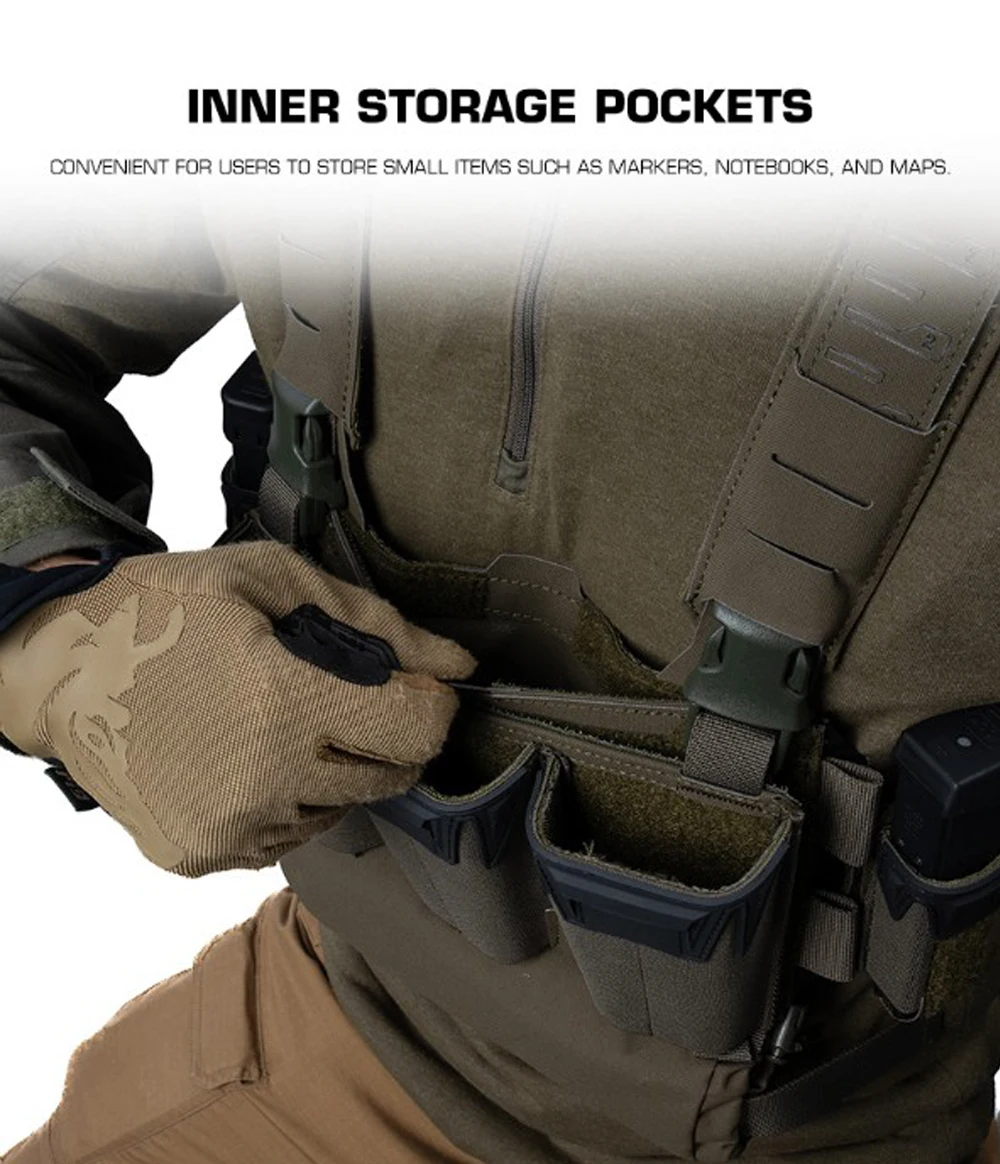 Taktische Brusttasche mit Modularem, Skalierbarem MOLLE-Frontpanel, Atmungsaktive HX-Weste für Outdoor-Jagd und Airsoft – Detail 17