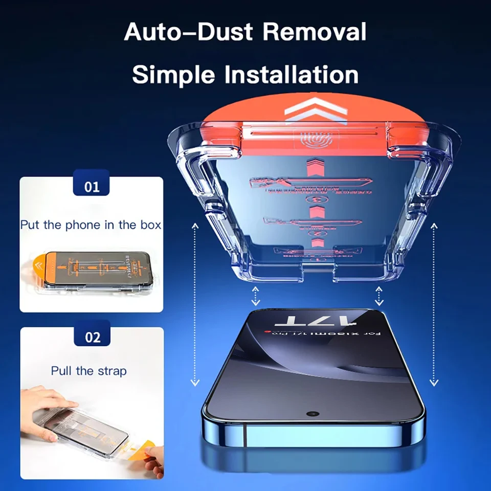 3 Piezas de Protector de Pantalla Sin Polvo para Xiaomi 17T 14T, Vidrio Templado para Xiaomi Mi 17T Pro, Instalación Fácil con Caja Anti-Polvo 2