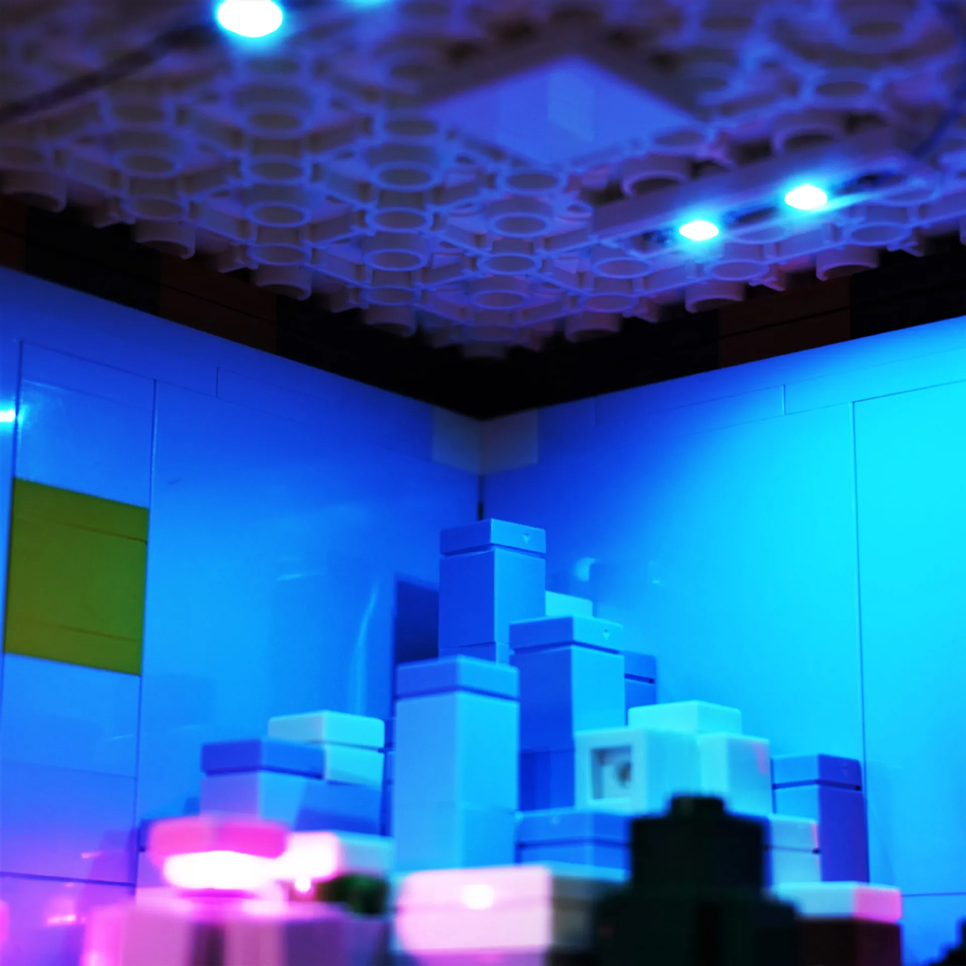 مجموعة إضاءة LED مناسبة لطاولة الصياغة LEGO Minecraft 21265 لا تشمل كتلة البناء