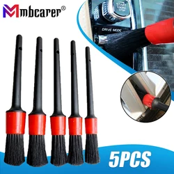 5pcs Car Detailing Brush Auto Cleaning Car Cleaning Detailing Set Dashboard Air Outlet Clean Brush Tools Car Wash Accessories