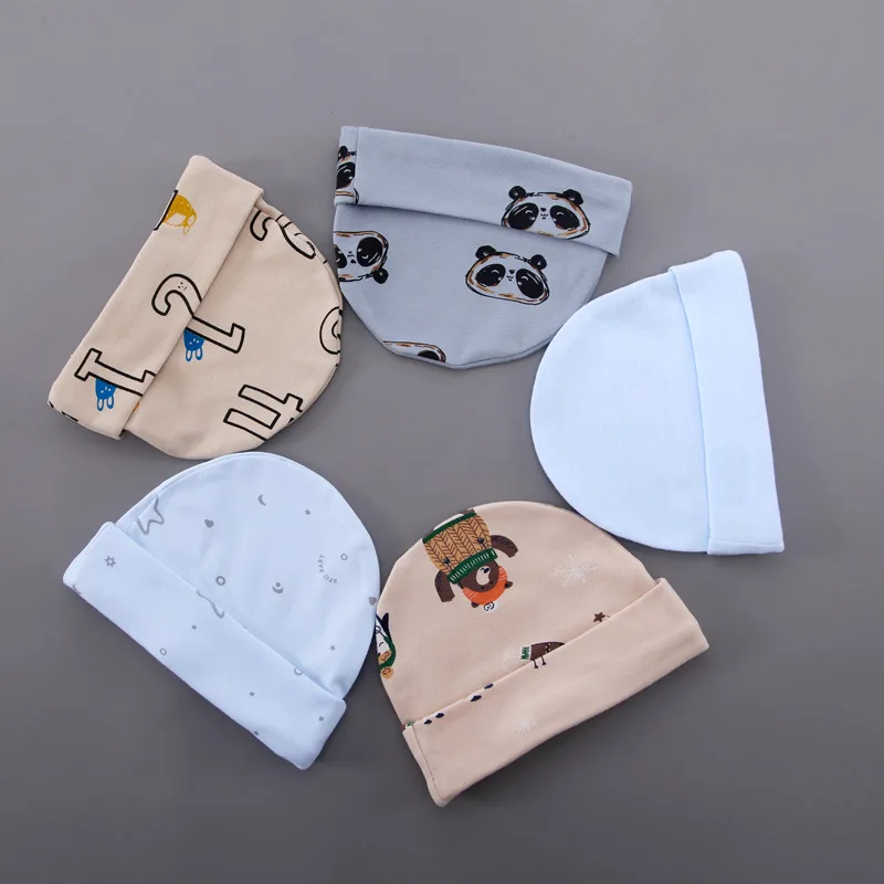 

3pcs Cartoon Soft Cotton Newborn Hat Winnie the Pooh Baby Cap Summer Soft newborn Baby Boys Girls Caps