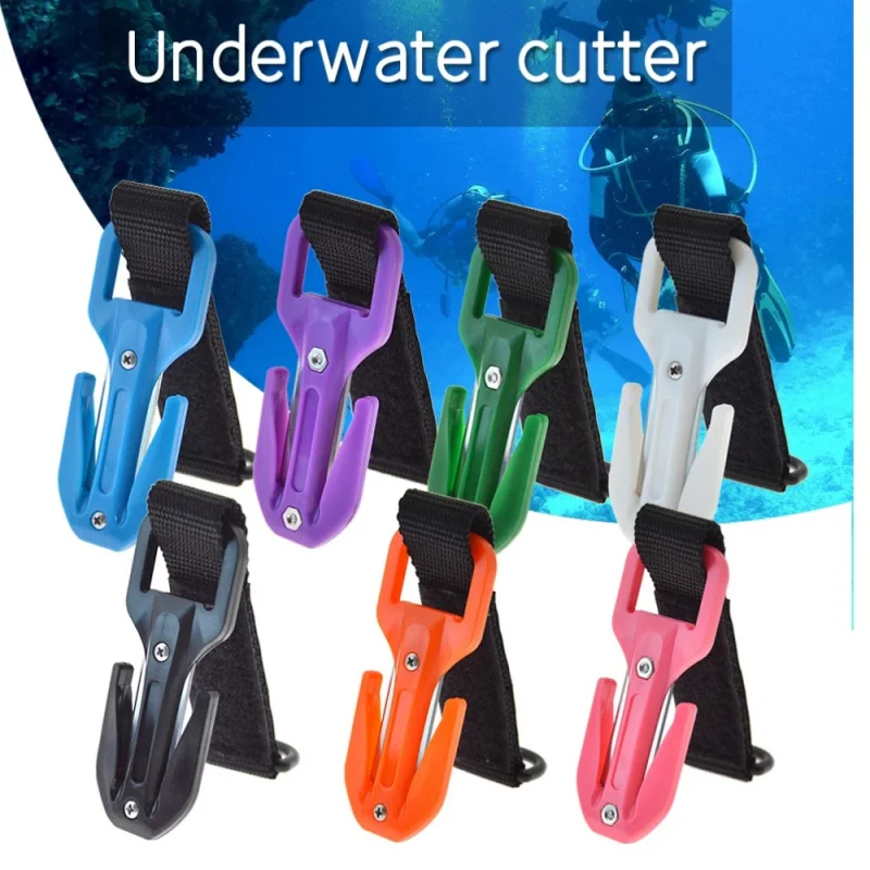 

2PCS Scuba Diving Cutting Special Knife Line Cutter Underwater Knife Spearfishing Sheath Safety Emergency Holder