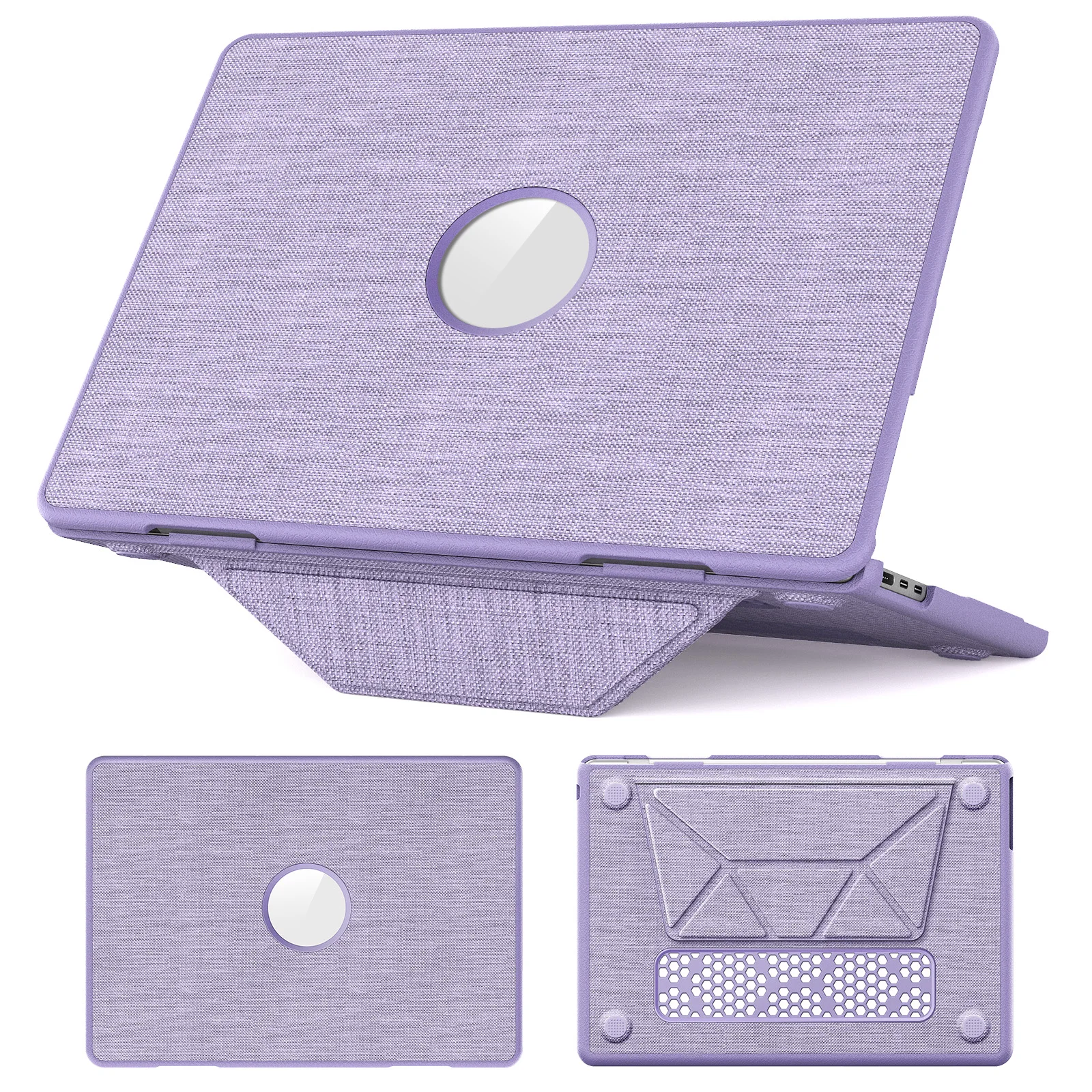 Laptop Case for MacBook Air 13 M5 2026 Case Model A3449 Shell with Stand Cover for MacBook Air 15 M2 Pro 14 16 Protective Case