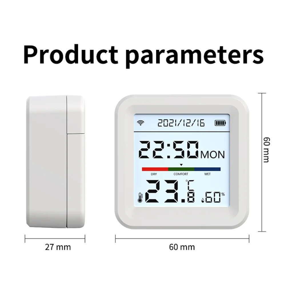 For Tuya-Ready WiFi Sensor for Continuous Temperature and Humidity Surveillance with Dual Unit Display and Remote