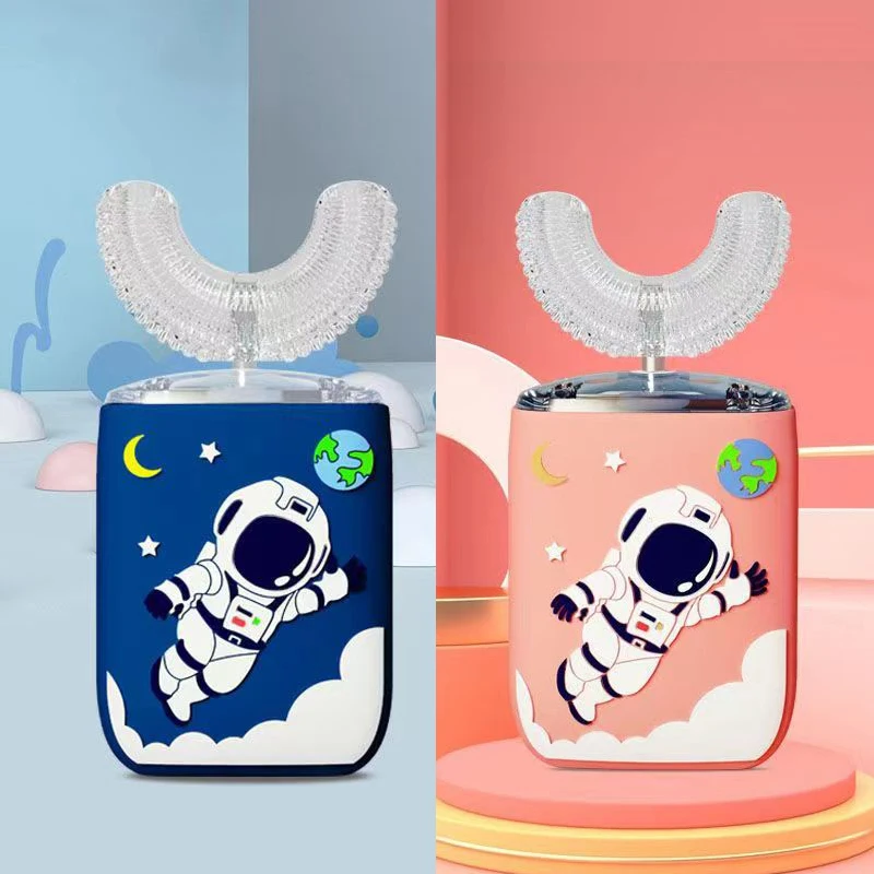 Smart Children Sonic Electric Toothbrush Rechargeable Cartoon for Kids Adults 360° U Shaped Automatic Silicone Teeth Brush IPX7