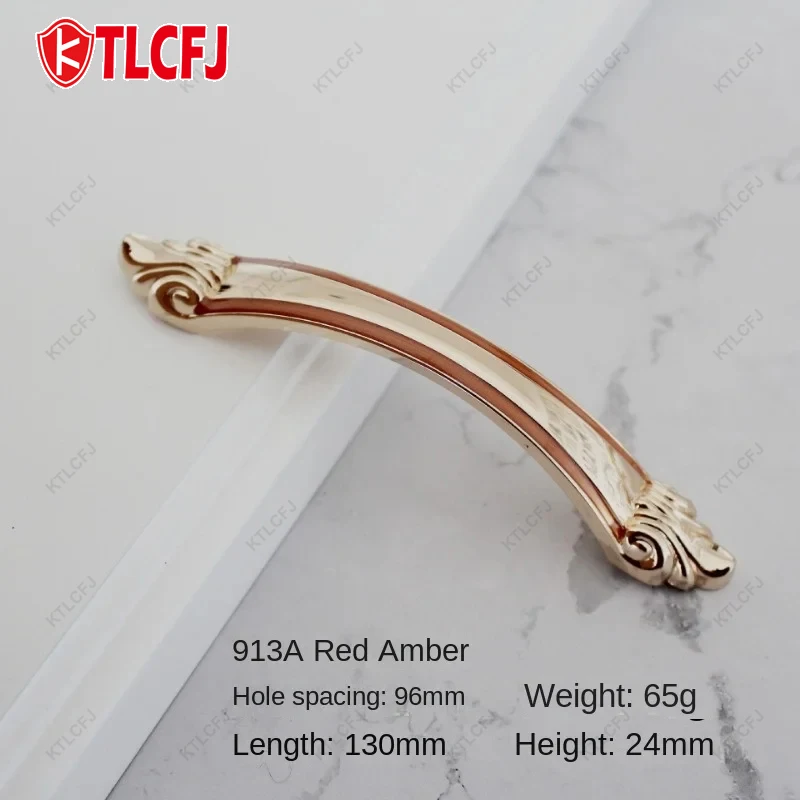 KTLCFJ Modern Wardrobe Door Amber European Style Antique Cabinet Door Handle Drawer Shoe Cabinet Wine Cabinet Zinc Alloy Handle