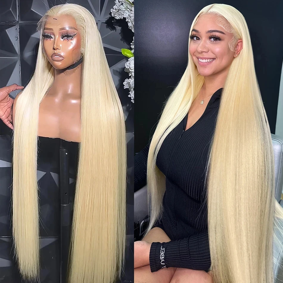 613 Color 13x4 Lace Front Wig Human Hair Wig For Women Honey Blonde Straight 13x4 Lace Frontal 30 Inch Preplucked Human Hair Wig